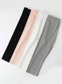 1 quần legging ngắn in họa tiết sọc dọc màu trơn cho trẻ em - Nhiều màu - Xem 6