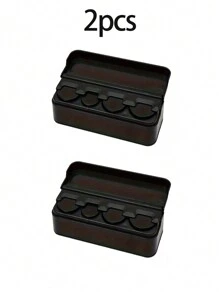 1/2件便携式汽车硬币收纳盒创新硬币迷你汽车硬币盒精美汽车内饰配件两用零钱盒收纳盒家居车用礼物送女士 - 彩色 - 查看 11