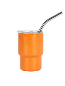 1 件/2 件/6 件不锈钢双层升华迷你不倒翁咖啡杯带盖和吸管水杯双层真空隔热杯适用于酒吧、俱乐部、餐厅、家庭、派对用品返校 - 白色 - 查看 13