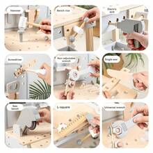 Children's Simulation Repair Tool & Workbench Toy, Educational Playset Gift For Boys - Color - View 4