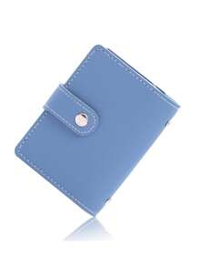 26卡槽PU皮革卡收纳袋男女通用简单纹理多卡槽卡袋学生多功能卡ID窗口带钱夹日常 /Men生日礼物给朋友妈妈礼物教师节礼物万圣节礼物圣诞礼物返校学生（随机拼接颜色）卡套钱包名片夹信用卡夹女士照片卡套女士迷你钱包卡钱包 - 彩色 - 查看 7