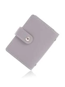 26卡槽PU皮革卡收纳袋男女通用简单纹理多卡槽卡袋学生多功能卡ID窗口带钱夹日常 /Men生日礼物给朋友妈妈礼物教师节礼物万圣节礼物圣诞礼物返校学生（随机拼接颜色）卡套钱包名片夹信用卡夹女士照片卡套女士迷你钱包卡钱包 - 彩色 - 查看 9