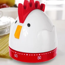 1pc Creative Chicken Shaped Mechanical Timer With Rooster, Hatching Chick, Hen, And Egg Designs, Cute Compact Countdown Timer With Loud Alarm, Suitable For Kitchen, Bedroom, Study, Workout, No Battery Required - White - View 7