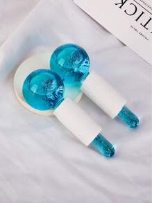 Crystal Facial Cooling Ice Balls - 1pc, Powder Blue, Fragrance-Free For Face & Neck Care Ice Globes For Facials,Beauty,Skin Care Products,Spa,Self Care,Skin Care Tools,Face Care,Esthetician Supplies,Massage,Face Massage Tool,Face Roller,Ice Roller,Ice Roller Face