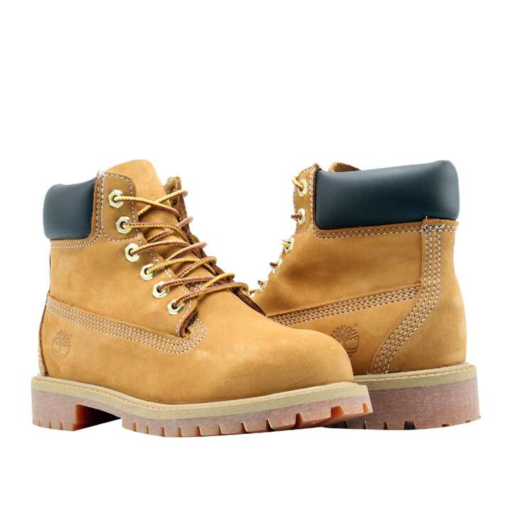 靴 Timberland 12709M Timberland Boys 12709M Lace Up Round Toe Waterproof Brown