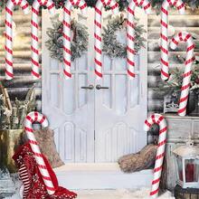 1pc Inflatable Candy Cane Christmas Decorations For Party And Outdoor Holiday Decorations, Non-Electric, Feather-Free Large Inflatable Candy Cane Balloons - Multicolor - View 3