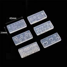 1 PC Beautiful Nail Art Silicone Mold 16 Designs Durable 3D Stereo Crystal Carving Jewelry Earring Pendant Mold Crystal Powder Carved Nail Art Tool - Multicolor - View 2