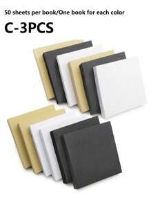 12 pièces Notes adhésives multicolores, 600 pièces/12 blocs-notes, 50 feuilles par cahier, couleurs assorties
