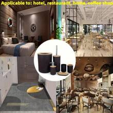 1/4/6件套浴室配件套装，塑料浴室配件，牙刷架，漱口杯，皂液器，肥皂盒，马桶刷，垃圾桶家居浴室装饰浴室配件浴室收纳夏季 - 白色 - 查看 10