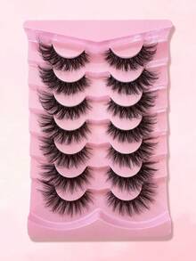 7 Pairs Natural-Looking Fluffy False Eyelashes, Dramatic Lashes For Attractive Eye Makeup, Suitable For Daily, Party And Travel - Criss Cross lashes - View 5