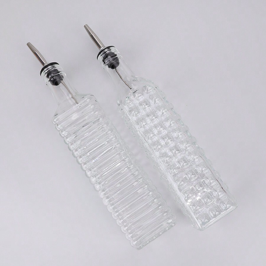 Olive Oil Distributor Bottle, Set Of 2 Glass Olive Oil Distributors And