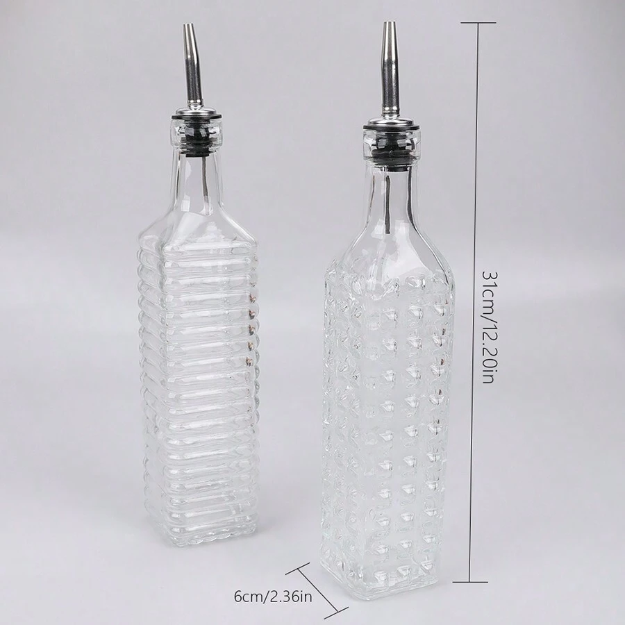 Olive Oil Distributor Bottle, Set Of 2 Glass Olive Oil Distributors And