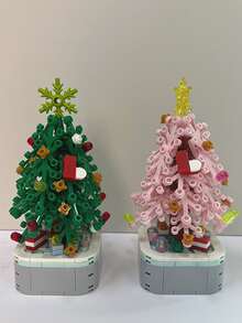 Khối xây dựng cây thông Noel DIY Mô hình lắp ráp sáng tạo Trang trí, Đồ chơi quà tặng Giáng sinh - Nhiều màu - Xem 6
