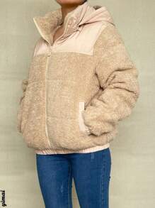 Chamarra felpada juvenil - Camel - Ver 1