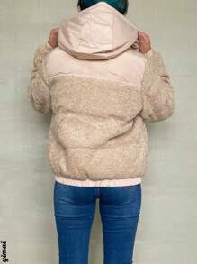 Chamarra felpada juvenil - Camel - Ver 2