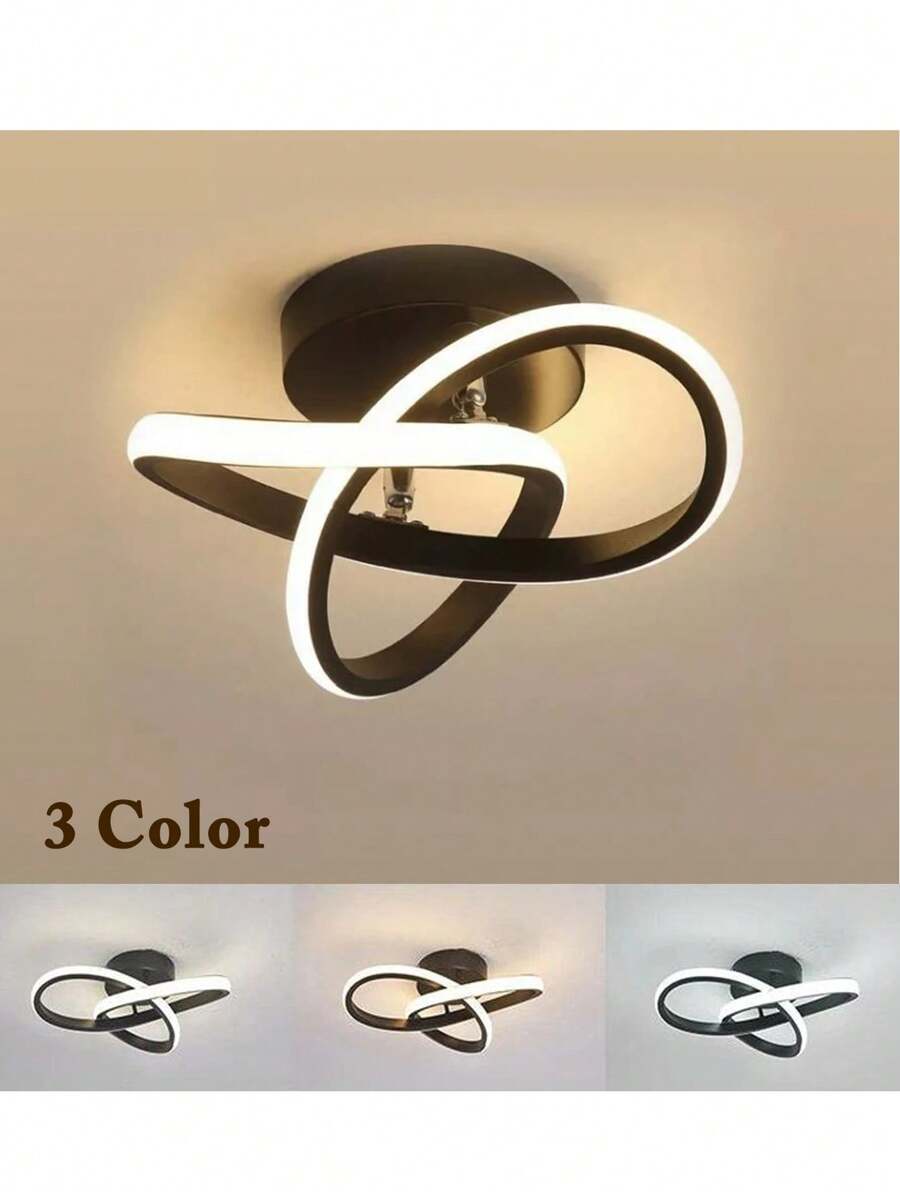 Lámpara Techo Baño Led Regulable Lus Moderna Colgante 3modos - Negro - Ver 1