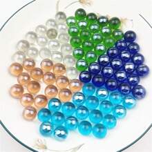 30 件复古 16 毫米多色随机非重复玻璃弹珠、玻璃猫眼珠，非常适合万圣节、圣诞节礼物