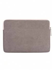 Canvas Artisan Shockproof Laptop Sleeve Bag Canvas Notevbook Bag Slim Waterproof Laptop Case, Laptop Bags, Portable Laptop Sleeves Compatible With Macbook - Grey - View 8