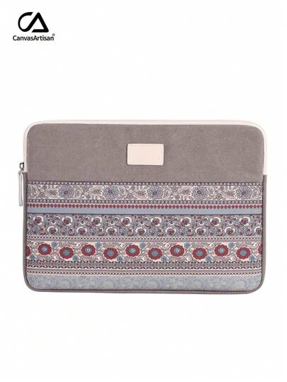 canvas artisan 帆布工匠防震笔记本电脑内胆包帆布笔记本电脑包超薄防水笔记本电脑保护套、笔记本电脑包、便携式笔记本电脑内胆包，兼容 Macbook