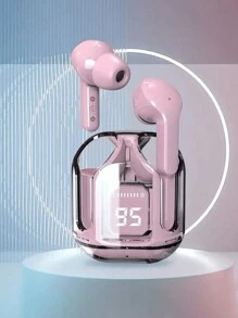 Wireless TWS Space Cabin Earbuds - Crystal-Clear Sound, Transparent Design With LED Digital Display, Ultra Long Standby, Touch Volume Control, Condenser Microphone, And Rechargeable Lithium-Polymer Battery For Music And Hands-Free Calling,Transparent Fashion Wireless Connectivity, Universally Compatible With All Smartphones, Enjoy Crisp, Distinct Sound In Style