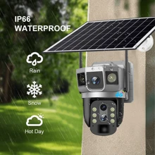 10X Digital Zoom 4G IP Camera 12MP 6K Solar CCTV Surveillance Outdoor IP66 Waterproof Monitor Pir Motion Detect Night Vision V380PRO Camera - 4G 12MP Digital Zoom Camera - View 12