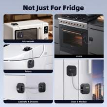 1 件装带密码的冰箱门锁，儿童防护冰箱门锁密码锁，适用于厨房冰柜、橱柜和抽屉、壁橱、窗户 - 黑色