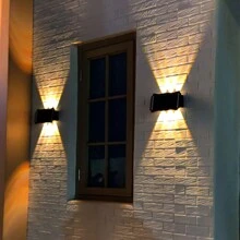 CANMEIJIA Large Size Solar Powered Outdoor LED Wall Light, Waterproof RGB Switchable Lighting, Energy Saving Vintage Home Decoration Wall Lamp, Suitable For Garden/Parking Lot/Exterior Corridor/Entrance/Patio/Flower Bed/Intersection/Exterior Wall/Interior Wall/Rooftop Fall Decor House Decor Outdoor Decor For Valentines Decor