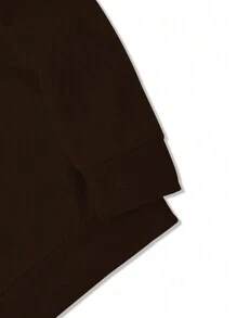 Men's Spring Autumn Geometric Print Hooded Casual Sweatshirt - Coffee Brown - View 6