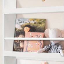 Bookshelf Wall Rack 4 Layers Wooden White Wall Mounted Bookshelf Playroom MDF Magazine Rack Storage Rack Room Display Rack 117x60x 4.5CM - Variant1 - View 6