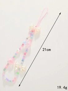 1 件可爱透明水晶蝴蝶结包包吊坠手机吊坠，包包配件人造水晶吊坠，可爱人造水晶串珠手链钥匙扣，复古魅力钱包包包背包汽车吊饰，适合女士和女孩，透明水晶吊坠适合送给朋友、亲戚、恋人的礼物 - 彩色 - 查看 9