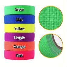 6 Streifen Neon-Klebeband, 6 Farben, fluoreszierendes Band, Neon-farbene Party-Dekoration, Halloween, Handwerksarbeiten, Legeband