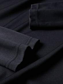 2 pezzi Set di Maglietta a maniche lunghe e pantaloni della tuta da uomo, vestibilità regolare, per primavera e autunno, con stampa grafica, casual e comodo, con tasche e vita con cordini