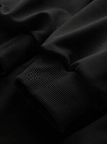 Butterfly Print Oversized Hoodie For Teens, Autumn/Winter - Black - View 6