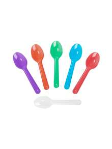 500pz De Cucharas Nevera Para Helados Colores Mixtos - Multicolor - Ver 2