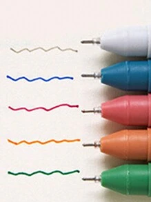 5pcs/Set 5014 Colorful Needle Tip Ballpoint Pen - Multicolor - View 1