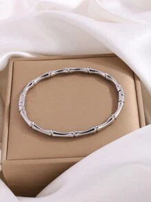 Camhanno 1 pièce de bracelet en acier inoxydable neutre délicat et polyvalent, parfait pour offrir à un ami