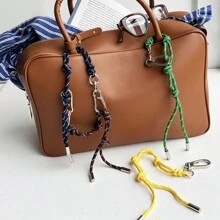 1 pieza Accesorio de llavero con charm de bolsa, accesorio decorativo hecho a mano de estilo minimalista, con cuerda hecha a mano, estilo deportivo, estilo de dinero antiguo, accesorios de llavero para hombres y mujeres