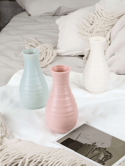 1pc Minimalist Moderne Wit Vase, Unbreakable Home Vase Living Room, Creative Bloemen Indoor Anti Drop, UV, Dry Flower Container, Balcony Potted Plants DIY Cultivation Pot, Plants, Nursery Bottle, Tabletop Wet Bohemian Halloween Rama ation ations Room Glass view 9