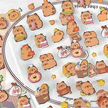 Capybara 3D Bubble Stickers For Kids Cute Cartoon Hamster Stickers For Scrapbooking, Diary, Phone, Cup Decoration - Multicolor - View 1