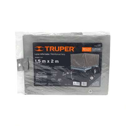 Lona gris reforzada 1.5 x 2 m, Truper 10770