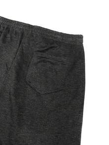 Men's Sweatpants With Zipper Pocket, Comfortable For Gym And Casual - 深灰色 - 查看 4