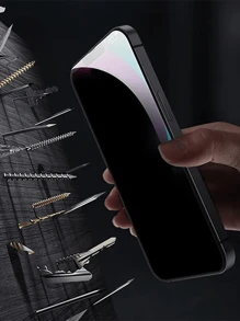 4pcs Tempered Glass Privacy Screen Protector Compatible With IPhone 17/16/15/14/13/12/11 Pro Max/12/13 Mini, Also Compatible With IPhone X/XS Max/XR/7/8/6/6S Plus/SE - Black - View 9