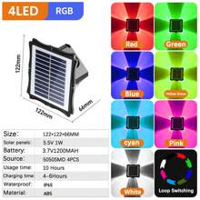 CANMEIJIA Large Size Solar Powered Outdoor LED Wall Light, Waterproof RGB Switchable Lighting, Energy Saving Vintage Home Decoration Wall Lamp, Suitable For Garden/Parking Lot/Exterior Corridor/Entrance/Patio/Flower Bed/Intersection/Exterior Wall/Interior Wall/Rooftop Fall Decor House Decor Outdoor Decor For Valentines Decor