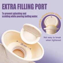 Large Pain Relief Hot Water Bottle, Warm Water Bottle, Heating Pad, Bed Warmer, 2 Liter,  PVC Material, Hot And Cold Therapy. - 粉色 - 查看 4
