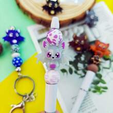 3pcs Bat Silicone Focal Beads Set - Cute 3D Characters For Diy Jewelry, Keychains & Bracelets Crafting - Multicolor - View 2