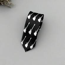 1pc Men's 5cm Music Note Print Handmade Necktie, Father's Day Gift, Stylish TieMen Necktie - Multicolor - View 14