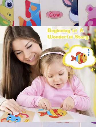 Rompecabezas Figuras Surtidas Para Niños De Madera Didáctico Aprender Tablero Juguete Infantil Aprendizaje Temprano Cognición, Cerebro Entrenamiento al Azar