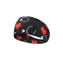 Diademas con botón para mascarilla, diademas anchas antideslizantes para enfermeras con protección para las orejas elástica para mujeres, hombres, médicos, sudadera diadema para la cabeza, Halloween
