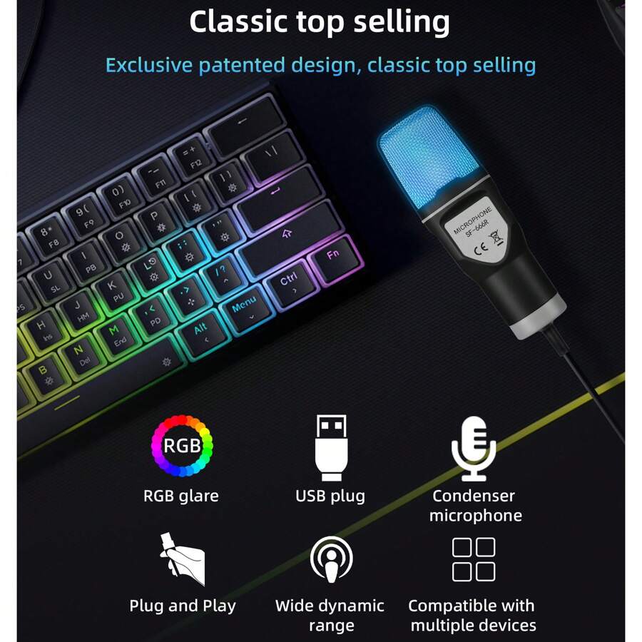 AyeBeau Condenser Professional Microphone Mic For PC Laptop Computer