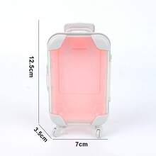 1PC Mini Lashes Luggage False Empty Lash Storage Box Clear Suitcase Packaging Case For Women Girls - Multicolor - View 7